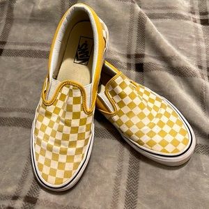 Yellow checkered vans